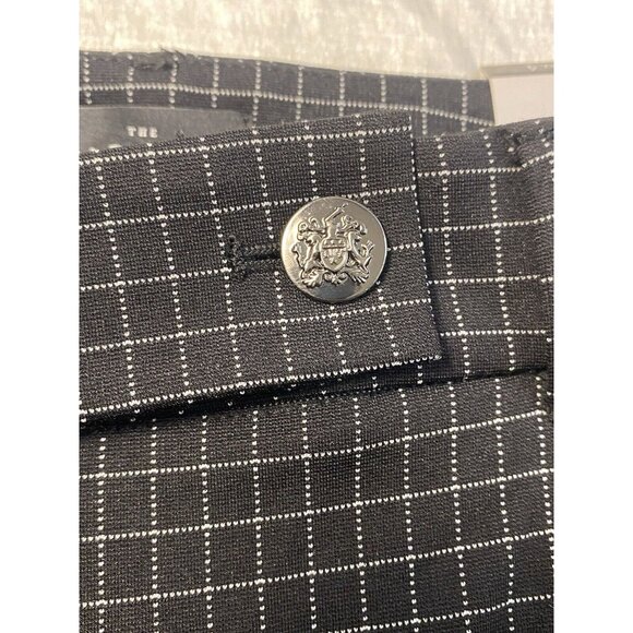 White House Black Market Black and White Tapered Grid Effortless Womens Sz 4 R - Picture 13 of 13